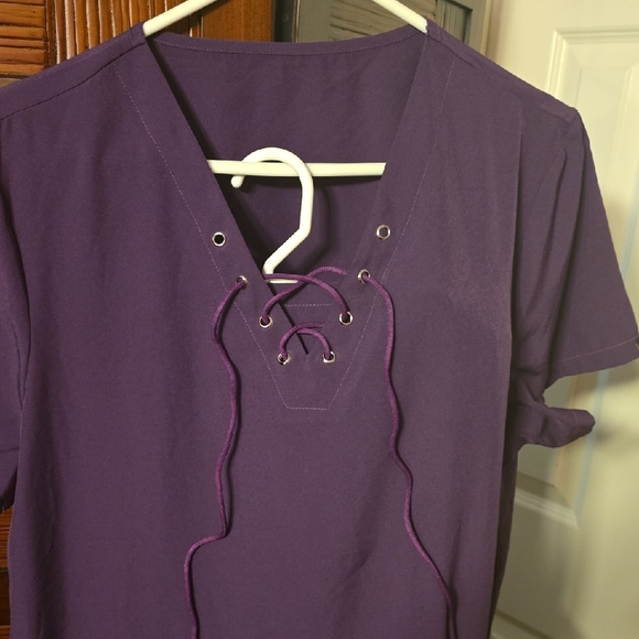 Purple Scrub Top & Pant Set - Picture 2 of 14